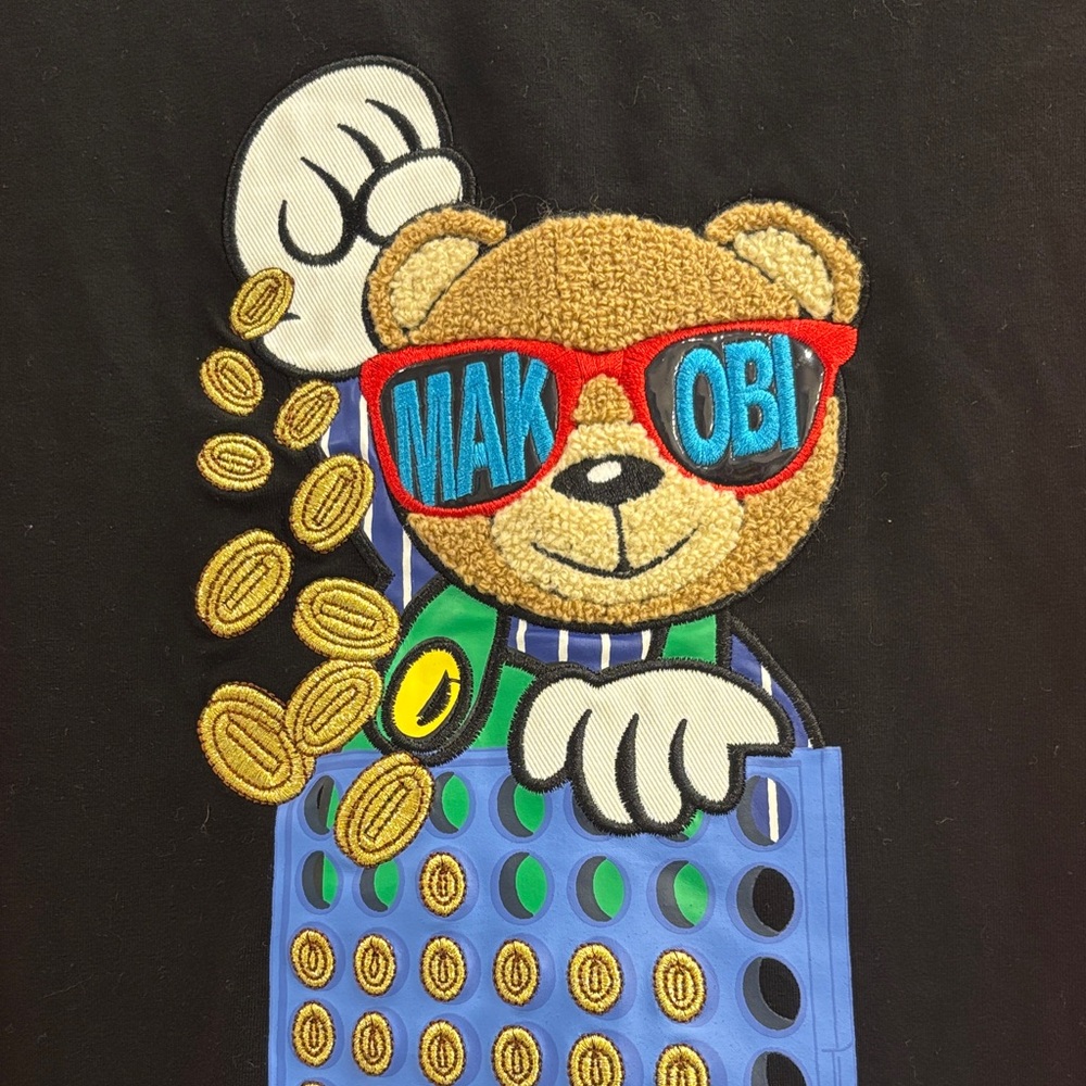 Makobi Bear Connect 4 Graphic Streetwear Multicolor T-Shirt Men’s L - Picture 6 of 14